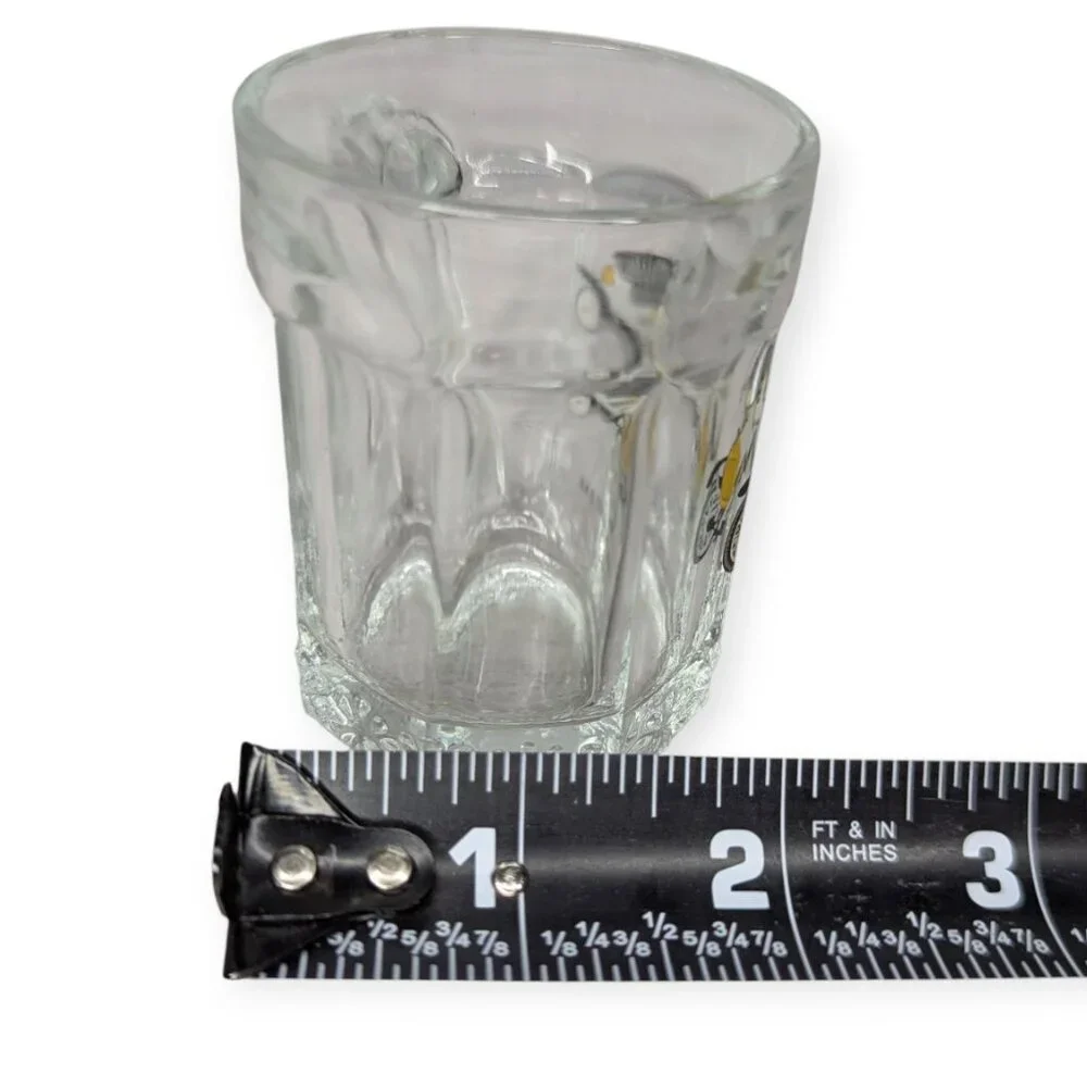 Vintage 1909 Humber 8 H.P. Classic Car Glass Shot Glass w/ D Handle 2.5